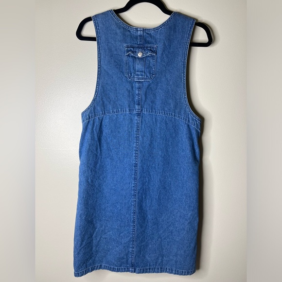 Vintage Denim Jumper Dress with Pockets - Picture 5 of 6
